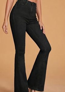 Black Flare Leg Jeans