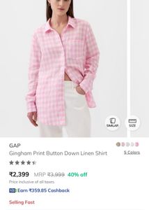 GAP Women Checquered Formal Shirt
