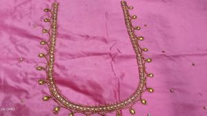 Pink Silk Embroidered Blouse