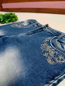 Vintage-Style Blue Denim Jeans