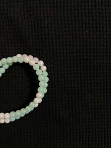 Sleek Mint Green &amp; White Bracelet