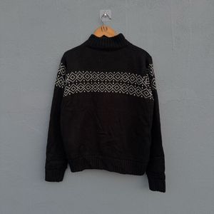 Patterned Zip-Up Sweater
