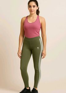 Adidas Green Stripes Leggings - Size M