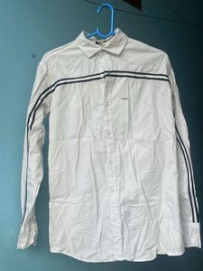Highliter Striped White Shirt