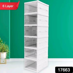 6 Layer Stackable Multifunctional Storage Shelf