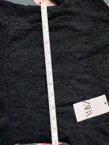 Zara Black Lace Peplum Top
