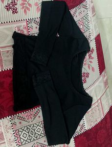 Black Lace Trim Top