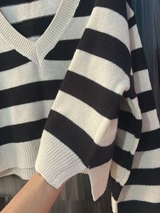 Striped V-Neck Sweater