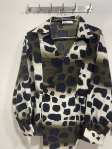 Patterned Long Sleeve Top