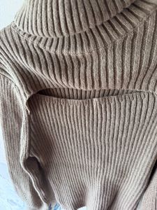 Very Stylish Cutout Turtleneck Sweater