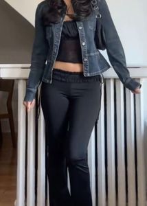 Cotton Black Flared Pants