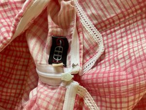 Pink Gingham Print Halter Top
