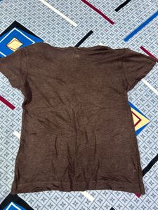 H&amp;M Linen Brown T-Shirt