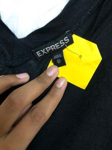 Express Black Short Sleeve Top