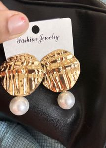 Golden Pearl Earrings