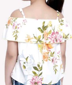Natilene Girl Multicolor Floral Print Top👚