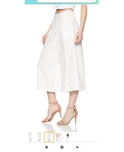 White Culottes Trouser Bottom From Cherokee