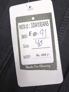 E@91 Size-40 Straight Jeans