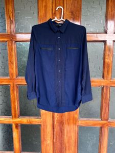 Two Tone color Button Down Shirt