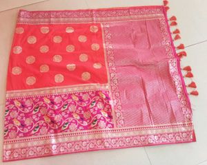 Elegant Orange Banarasi Saree