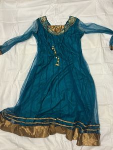 Aqua Blue Suit Set with Dupatta