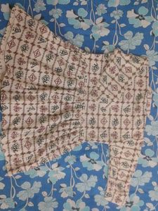 Cream Cotton Short Kurti