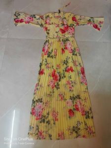 New floral print women stylish gown
