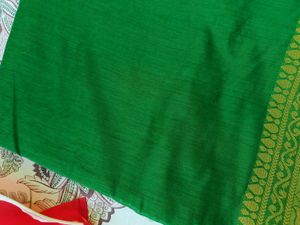 Green Cotton Saree💚