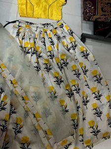 Yellow Floral Lehenga Set