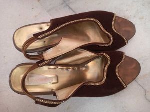 Brown Slingback Flats