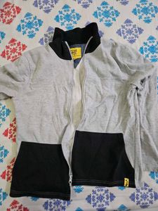 Grey & Black Zip-Up Jacket