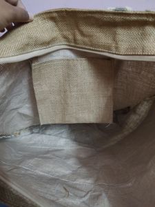 Jute cloth big size handbag