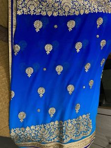 Elegant New Blue 2shade Saree -Rs.2700