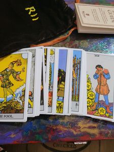 Tarot Card Deck With Velvet Pouch And Guidebook