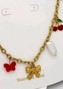 TRENDING Cute Coqqute Bow Charm Necklace