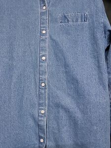 Long Denim Buttondown Imported Shirt Dress