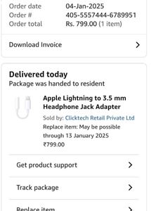 Apple Headphone Jack Adapter