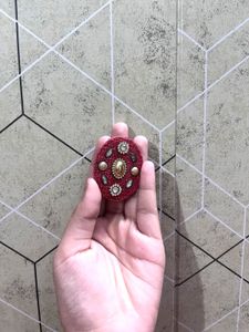 Red Embellished Hair Clip