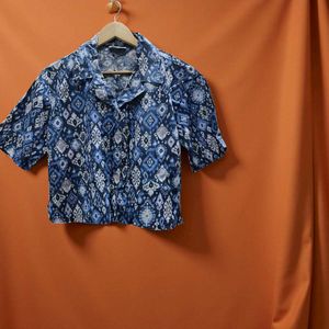 Stylish Blue Printed Top