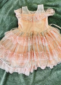 Enfance Peach Party Dress