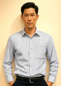 MOBACO STRIPED FROMAL SHIRT