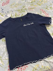 Blue Cropped Tee
