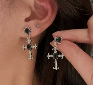 Cross Drop Earrings