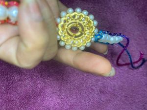 Pearl Kundan Rakhi