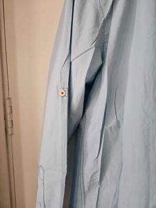 Sky Blue Mufti Shirt Styled With Patches