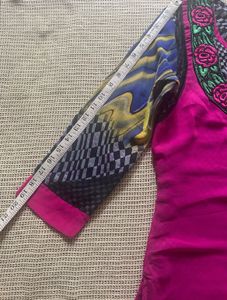 Pink Floral Embroidered Kurta