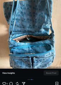 Blue sling bag