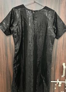 Black Sequence MIDI Dress For Women