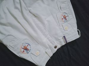 Yk2 white denim Short Skirt