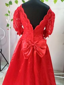 Luxe Bright Red Engagement Princess Dress 👗